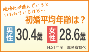 初婚平均年齢は？