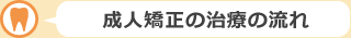 成人矯正の治療の流れ